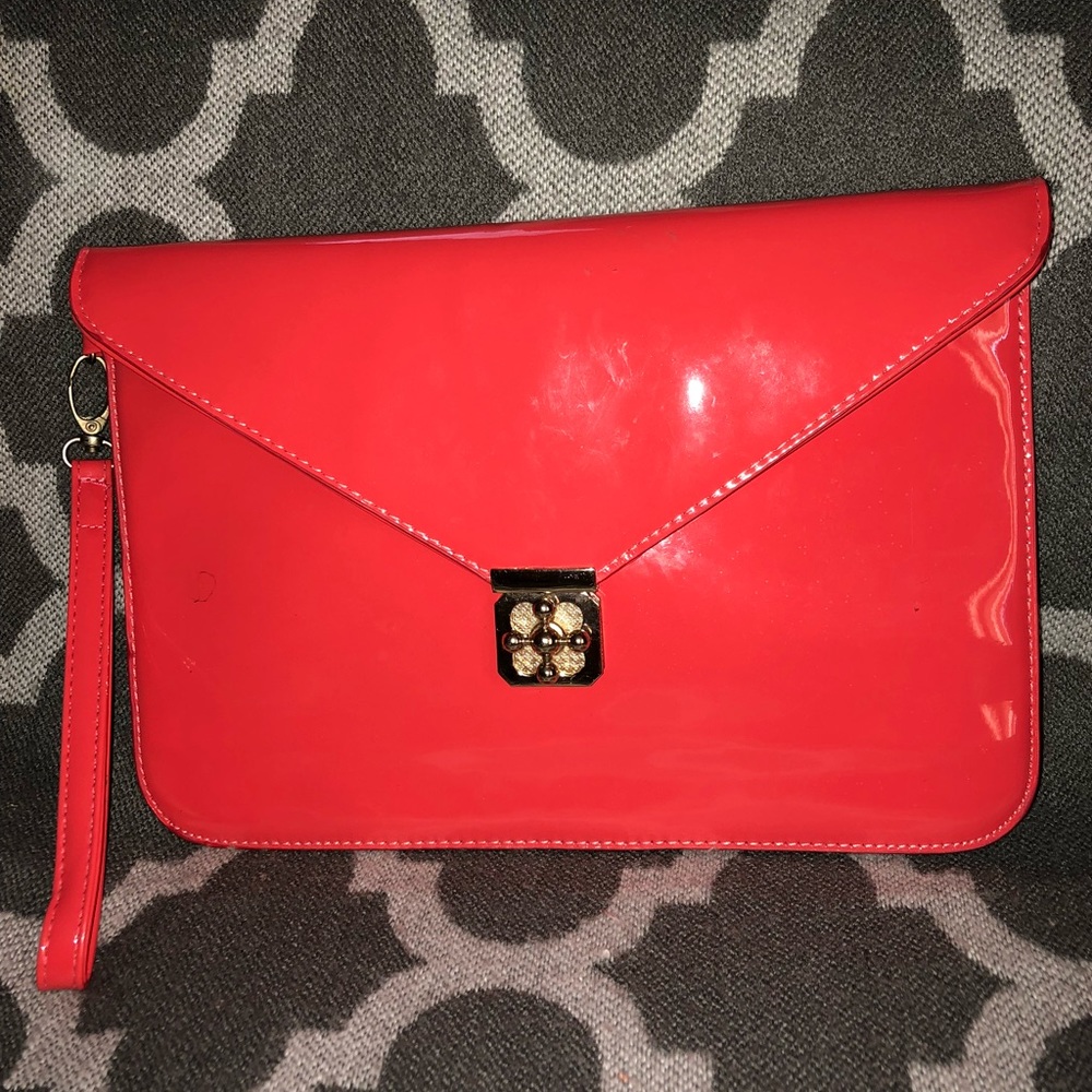 Hot pink clutch